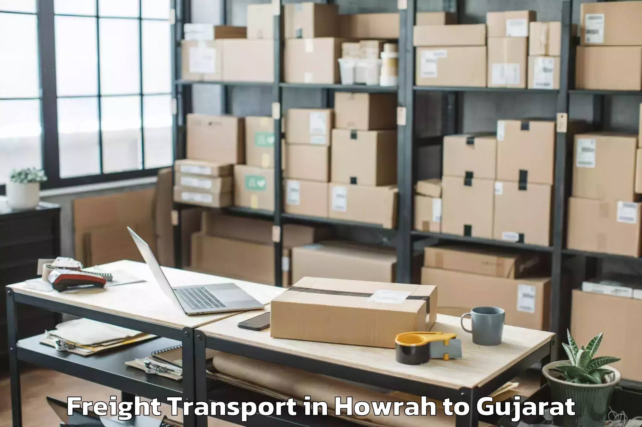 Quality Howrah to Bhavnagar Freight Transport